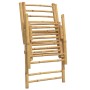 Sillas de bistró plegables con cojines 2 uds bambú blanco crema de vidaXL, Sillas de jardín - Ref: Foro24-365875, Precio: 209...