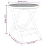 Mesa plegable de jardín de bambú Ø45x45 cm de vidaXL, Mesas de jardín - Ref: Foro24-365880, Precio: 50,09 €, Descuento: %