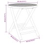 Mesa plegable de jardín de bambú Ø45x45 cm de vidaXL, Mesas de jardín - Ref: Foro24-365880, Precio: 49,02 €, Descuento: %