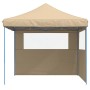 Tienda de fiesta plegable Pop-Up con 2 paredes laterales beige de vidaXL, Carpas y cenadores - Ref: Foro24-4004921, Precio: 1...