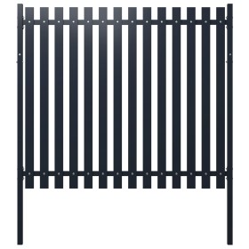Panel de valla acero recubrimiento polvo antracita 174,5x170 cm de vidaXL, Paneles de vallas - Ref: Foro24-146474, Precio: 18...