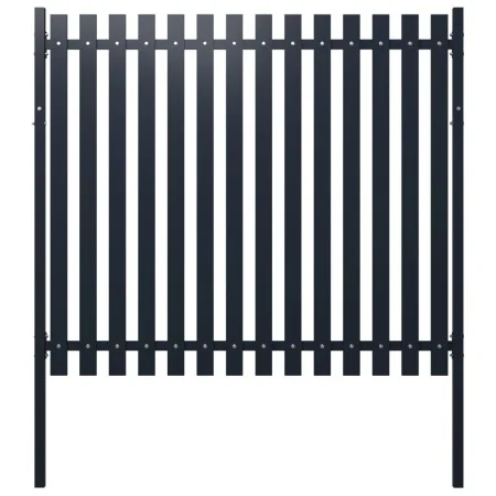 Panel de valla acero recubrimiento polvo antracita 174,5x170 cm de vidaXL, Paneles de vallas - Ref: Foro24-146474, Precio: 18...