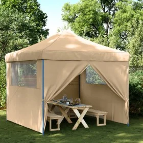 Tienda de fiesta plegable Pop-Up con 4 paredes laterales beige de vidaXL, Carpas y cenadores - Ref: Foro24-4004928, Precio: 1...