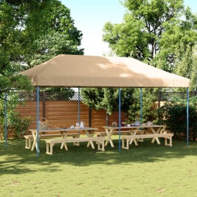 Tienda de fiesta plegable Pop-Up beige 580x292x315 cm de vidaXL, Carpas y cenadores - Ref: Foro24-4004935, Precio: 160,85 €, ...