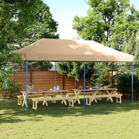 Tienda de fiesta plegable Pop-Up beige 580x292x315 cm de vidaXL, Carpas y cenadores - Ref: Foro24-4004935, Precio: 160,85 €, ...