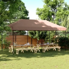 Tienda de fiesta plegable Pop-Up marrón 580x292x315 cm de vidaXL, Carpas y cenadores - Ref: Foro24-4004940, Precio: 175,56 €,...