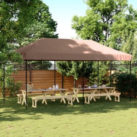 Tienda de fiesta plegable Pop-Up marrón 580x292x315 cm de vidaXL, Carpas y cenadores - Ref: Foro24-4004940, Precio: 178,90 €,...