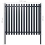 Panel de valla acero recubrimiento polvo antracita 174,5x170 cm de vidaXL, Paneles de vallas - Ref: Foro24-146474, Precio: 18...