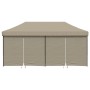 Tienda de fiesta plegable Pop-Up con 4 paredes laterales taupe de vidaXL, Carpas y cenadores - Ref: Foro24-4004954, Precio: 2...
