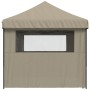 Tienda de fiesta plegable Pop-Up con 4 paredes laterales taupe de vidaXL, Carpas y cenadores - Ref: Foro24-4004954, Precio: 2...