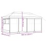 Tienda de fiesta plegable Pop-Up con 4 paredes laterales taupe de vidaXL, Carpas y cenadores - Ref: Foro24-4004954, Precio: 2...