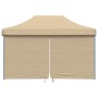 Tienda de fiesta plegable Pop-Up con 4 paredes laterales beige de vidaXL, Carpas y cenadores - Ref: Foro24-4004975, Precio: 1...