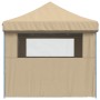 Tienda de fiesta plegable Pop-Up con 4 paredes laterales beige de vidaXL, Carpas y cenadores - Ref: Foro24-4004975, Precio: 1...