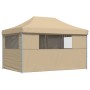 Tienda de fiesta plegable Pop-Up con 4 paredes laterales beige de vidaXL, Carpas y cenadores - Ref: Foro24-4004975, Precio: 1...