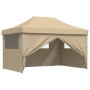 Tienda de fiesta plegable Pop-Up con 4 paredes laterales beige de vidaXL, Carpas y cenadores - Ref: Foro24-4004975, Precio: 1...