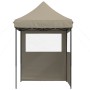 Tienda de fiesta plegable Pop-Up con 2 paredes laterales taupe de vidaXL, Carpas y cenadores - Ref: Foro24-4004994, Precio: 1...