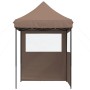 Tienda de fiesta plegable Pop-Up con 2 paredes laterales marrón de vidaXL, Carpas y cenadores - Ref: Foro24-4004996, Precio: ...