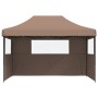 Tienda de fiesta plegable Pop-Up con 3 paredes laterales marrón de vidaXL, Carpas y cenadores - Ref: Foro24-4005020, Precio: ...