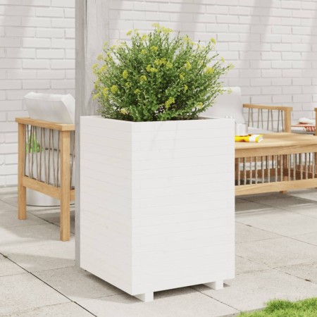 Jardinera madera maciza de pino blanco 50x50x72,5 cm de vidaXL, Maceteros y jardineras - Ref: Foro24-3282575, Precio: 187,70 ...