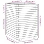 Jardinera madera maciza de pino blanco 50x50x72,5 cm de vidaXL, Maceteros y jardineras - Ref: Foro24-3282575, Precio: 185,28 ...