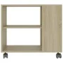 Mesa auxiliar de madera contrachapada color roble 70x35x55 cm de vidaXL, Mesas auxiliares - Ref: Foro24-802123, Precio: 47,78...