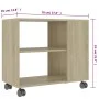Mesa auxiliar de madera contrachapada color roble 70x35x55 cm de vidaXL, Mesas auxiliares - Ref: Foro24-802123, Precio: 47,78...