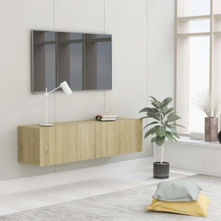 Mueble para TV madera contrachapada color roble 120x30x30 cm de vidaXL, Muebles TV - Ref: Foro24-801493, Precio: 56,16 €, Des...