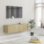 Mueble para TV madera contrachapada color roble 120x30x30 cm de vidaXL, Muebles TV - Ref: Foro24-801493, Precio: 56,39 €, Des...