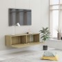 Mueble para TV madera contrachapada color roble 120x30x30 cm de vidaXL, Muebles TV - Ref: Foro24-801493, Precio: 56,39 €, Des...