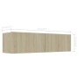 Mueble para TV madera contrachapada color roble 120x30x30 cm de vidaXL, Muebles TV - Ref: Foro24-801493, Precio: 56,39 €, Des...