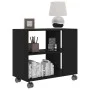 Black plywood side table 70x35x55 cm by vidaXL, Side tables - Ref: Foro24-802121, Price: 48,99 €, Discount: %