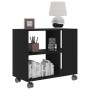 Mesa auxiliar de madera contrachapada negro 70x35x55 cm de vidaXL, Mesas auxiliares - Ref: Foro24-802121, Precio: 50,24 €, De...