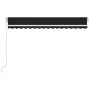 Toldo manual retráctil con LED gris antracita 450x350 cm de vidaXL, Toldos - Ref: Foro24-3069004, Precio: 401,73 €, Descuento: %