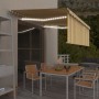 Toldo retráctil manual persiana y LED amarillo y blanco 4,5x3 m de vidaXL, Toldos - Ref: Foro24-3069323, Precio: 401,03 €, De...