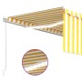 Toldo retráctil manual persiana y LED amarillo y blanco 4,5x3 m de vidaXL, Toldos - Ref: Foro24-3069323, Precio: 401,03 €, De...