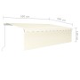 Toldo retráctil manual con persiana y LED crema 5x3 m de vidaXL, Toldos - Ref: Foro24-3069342, Precio: 493,79 €, Descuento: %