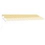Toldo retráctil manual con luz LED amarillo y blanco 500x300 cm de vidaXL, Toldos - Ref: Foro24-3069583, Precio: 539,18 €, De...