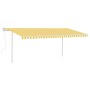 Toldo retráctil manual con luz LED amarillo y blanco 5x3 m de vidaXL, Toldos - Ref: Foro24-3069983, Precio: 518,09 €, Descuen...