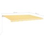 Toldo retráctil manual con luz LED amarillo y blanco 5x3 m de vidaXL, Toldos - Ref: Foro24-3069983, Precio: 518,09 €, Descuen...