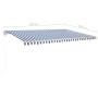 Toldo retráctil manual con luz LED azul y blanco 5x3 m de vidaXL, Toldos - Ref: Foro24-3069981, Precio: 510,43 €, Descuento: %