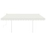 Toldo retráctil manual con luz LED color crema 4,5x3 m de vidaXL, Toldos - Ref: Foro24-3069962, Precio: 498,67 €, Descuento: %