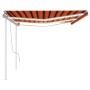 Toldo manual retráctil con luz LED naranja y marrón 6x3 m de vidaXL, Toldos - Ref: Foro24-3070005, Precio: 661,07 €, Descuent...