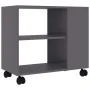 Mesa auxiliar de madera de ingeniería gris 70x35x55 cm de vidaXL, Mesas auxiliares - Ref: Foro24-802122, Precio: 34,88 €, Des...