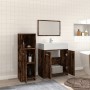 Set de muebles baño 3 pzas madera contrachapada roble ahumado de vidaXL, Muebles de baño - Ref: Foro24-3154406, Precio: 91,40...