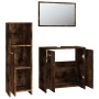 Set de muebles baño 3 pzas madera contrachapada roble ahumado de vidaXL, Muebles de baño - Ref: Foro24-3154406, Precio: 91,40...