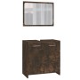 Set de muebles baño 3 pzas madera contrachapada roble ahumado de vidaXL, Muebles de baño - Ref: Foro24-3154406, Precio: 91,40...