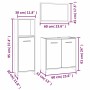 Set de muebles baño 3 pzas madera contrachapada roble ahumado de vidaXL, Muebles de baño - Ref: Foro24-3154406, Precio: 91,40...