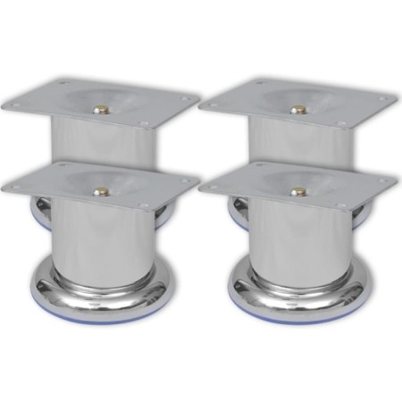 4 Patas Redondas para Sofá 60 mm (Color Cromo) de vidaXL, Soportes para sillas y sofás - Ref: Foro24-242157, Precio: 10,64 €,...