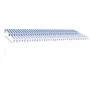 Toldo retráctil manual con LED azul y blanco 500x300 cm de vidaXL, Toldos - Ref: Foro24-3069581, Precio: 531,21 €, Descuento: %