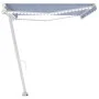 Toldo retráctil manual con LED azul y blanco 500x300 cm de vidaXL, Toldos - Ref: Foro24-3069581, Precio: 531,21 €, Descuento: %